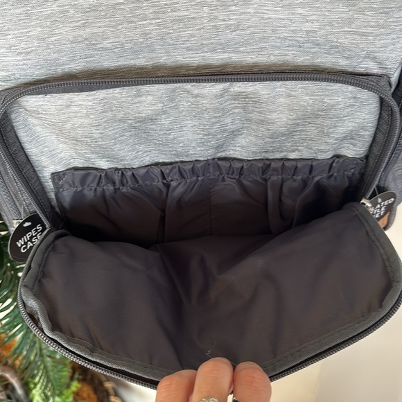 Brand New Eddie Bauer Cascade Back Pack Diaper Bag Two Tone Gray Organizer - Picture 9 of 16